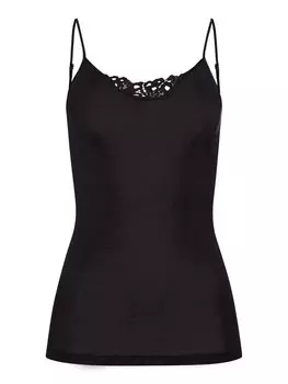 Топ Hanro Spaghetti Woolen Silk, черный