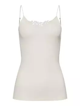 Топ Hanro Spaghetti Woolen Silk, цвет cygne