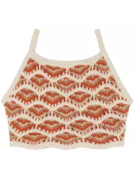 Топ Hawa Mahal в технике кроше Alanui, нейтральный