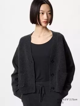 Топ Heattech с круглым вырезом и длинными рукавами Uniqlo, цвет 09 черный