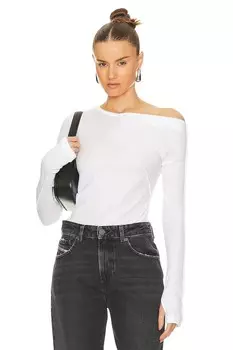 Топ Helmut Lang Seamed Rib, белый