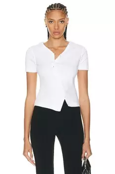 Топ Helmut Lang Twist Short Sleeve, цвет Optic White