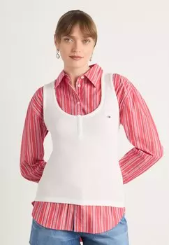 Топ HENLEY Tommy Jeans, кремовый