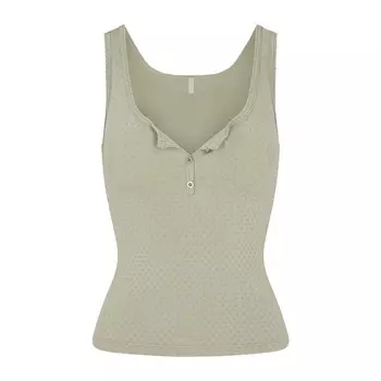 Топ хенли SKIMS Micro Pointelle, цвет Talc