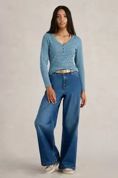 Топ хенли в рубчик с полосками Halley White Stuff, синий