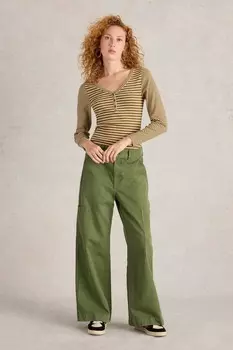 Топ хенли в рубчик с полосками Halley White Stuff, желтый