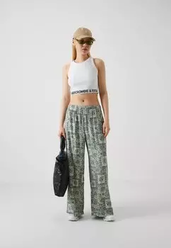 Топ High Neck Logo Tank Abercrombie & Fitch, серый