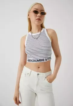 Топ HIGH NECK LOGO TANK Abercrombie & Fitch, розовый