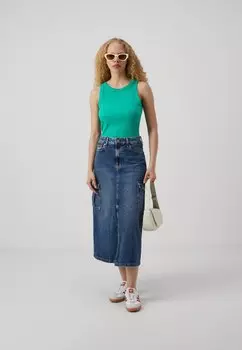Топ High Neck Tank GAP, темно-зеленый