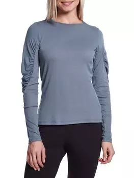 Топ Hisaki со сборками на рукавах Capsule 121, бирюзовый