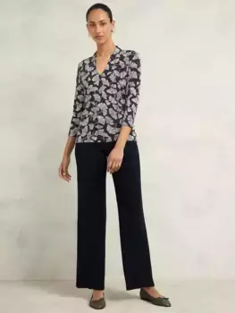 Топ Hobbs Aimee Print, цвет navy/ivory