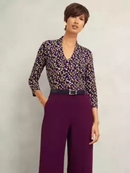 Топ Hobbs Aimee Print Jersey, цвет purple/multi