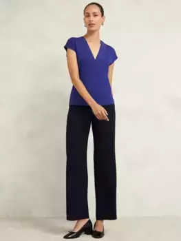 Топ Hobbs Hobbs Jonie V Neck, цвет shore/blue