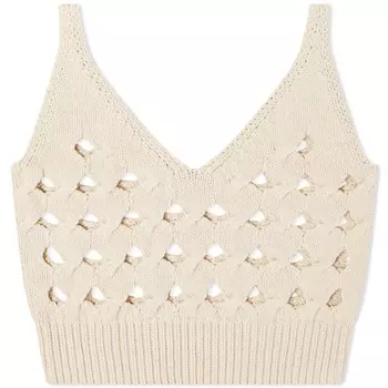 Топ Holzweiler Fri Crochet Knit Vest, песочный
