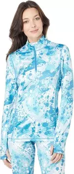 Топ Hot Chillys Micro-Elite Chamois Printed Zip-T, цвет Blue Skies Camo