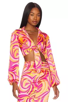 Топ House of Harlow 1960 x REVOLVE Fawcett, цвет Pink Swirl Print