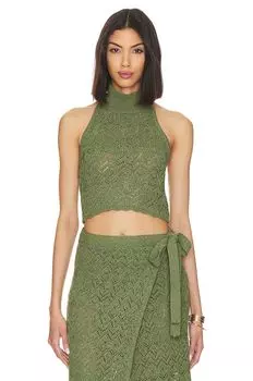 Топ House of Harlow 1960 x REVOLVE Rina Knit, цвет Forest Green