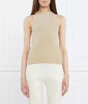 Топ HUGO Classic Tank Slim Fit, бежевый