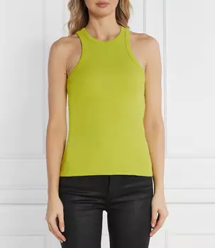 Топ HUGO Classic Tank Slim Fit, лаймовый