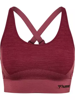 Топ Hummel Sportoberteil Hmlclea Seamless Sports, цвет CABERNET/APPLE BUTTER MELANGE