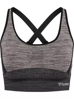 Топ Hummel Sportoberteil Hmlclea Seamless Sports, шато серый/черный меланж