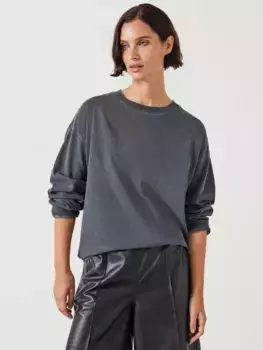 Топ HUSH Flo Oversized Long Sleeve, цвет washed grey