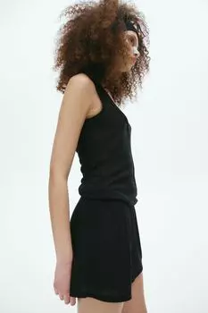 Топ и шорты для сна H&M, черный