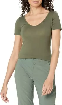 Топ Icebreaker Siren Short Sleeve Sweetheart, цвет Loden