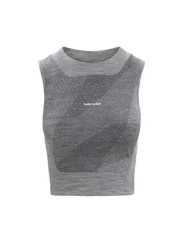 Топ ICEBREAKER Sports Top GEODETIC, пятнистый серый