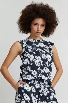 Топ ICHI Shirtbluse, серый