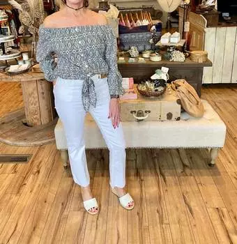 Топ Икат Серый SKEMO