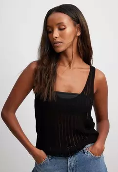 Топ IM DISTRESSED-LOOK NA-KD, черный