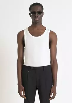 Топ IN STRETCH CONSTRUCTION WITH LOGOED Antony Morato, бежевый