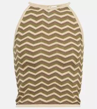 Топ интарсия с вырезом халтер SAINT LAURENT, разноцветный