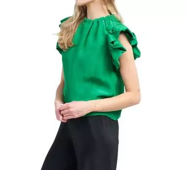 Топ Iren в изумрудном цвете Ulla Johnson, цвет emerald