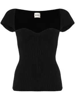 Топ Ista в рубчик KHAITE, черный