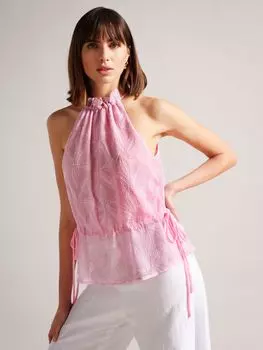 Топ Ivieey с воротником-халтер Ted Baker, сирень