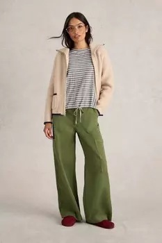 Топ из 100% хлопка в полоску с завязками по низу White Stuff, серый