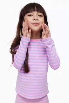 Топ из 5 джерси H&amp;M, фиолетовый/светло-бирюзовый