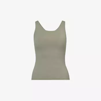 Топ из эластичной ткани с круглым вырезом Adanola, зеленый