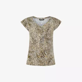 Топ из эластичной ткани с леопардовым принтом и рукавами-оборками Whistles, мультиколор
