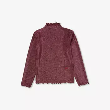 Топ из эластичной ткани с высоким воротником и металлизированной тканью, 4–13 лет Bobo Choses, красный