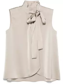 Топ из атласа Blanca Vita, серый