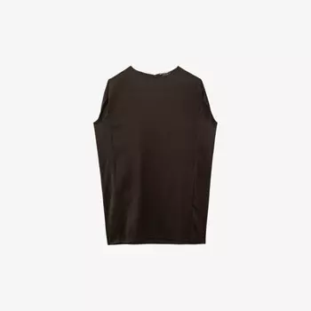Топ из атласа с подкладкой на плечах Reiss x atelier camille Reiss, коричневый