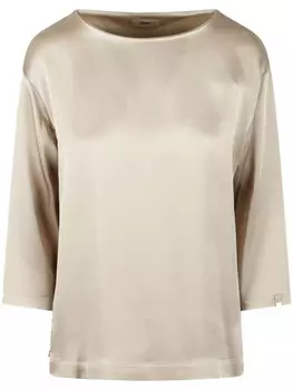 Топ из атласного переплетения Herno, серый