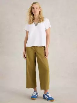 Топ из чистого органического хлопка с вышитой отделкой lucia White Stuff, белый