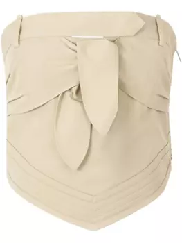 Топ из денима цвета Off-White, нейтральный