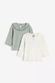Топ из двух частей в рубчик H&M