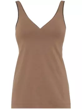 Топ из джерси Brunello Cucinelli, коричневый
