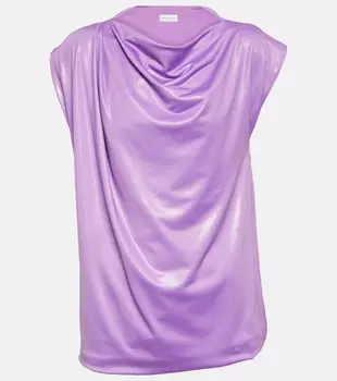 Топ из джерси Dries Van Noten, фиолетовый